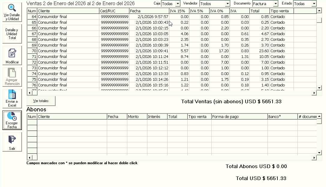 Aura PC — Módulo de reportes y cierre de caja